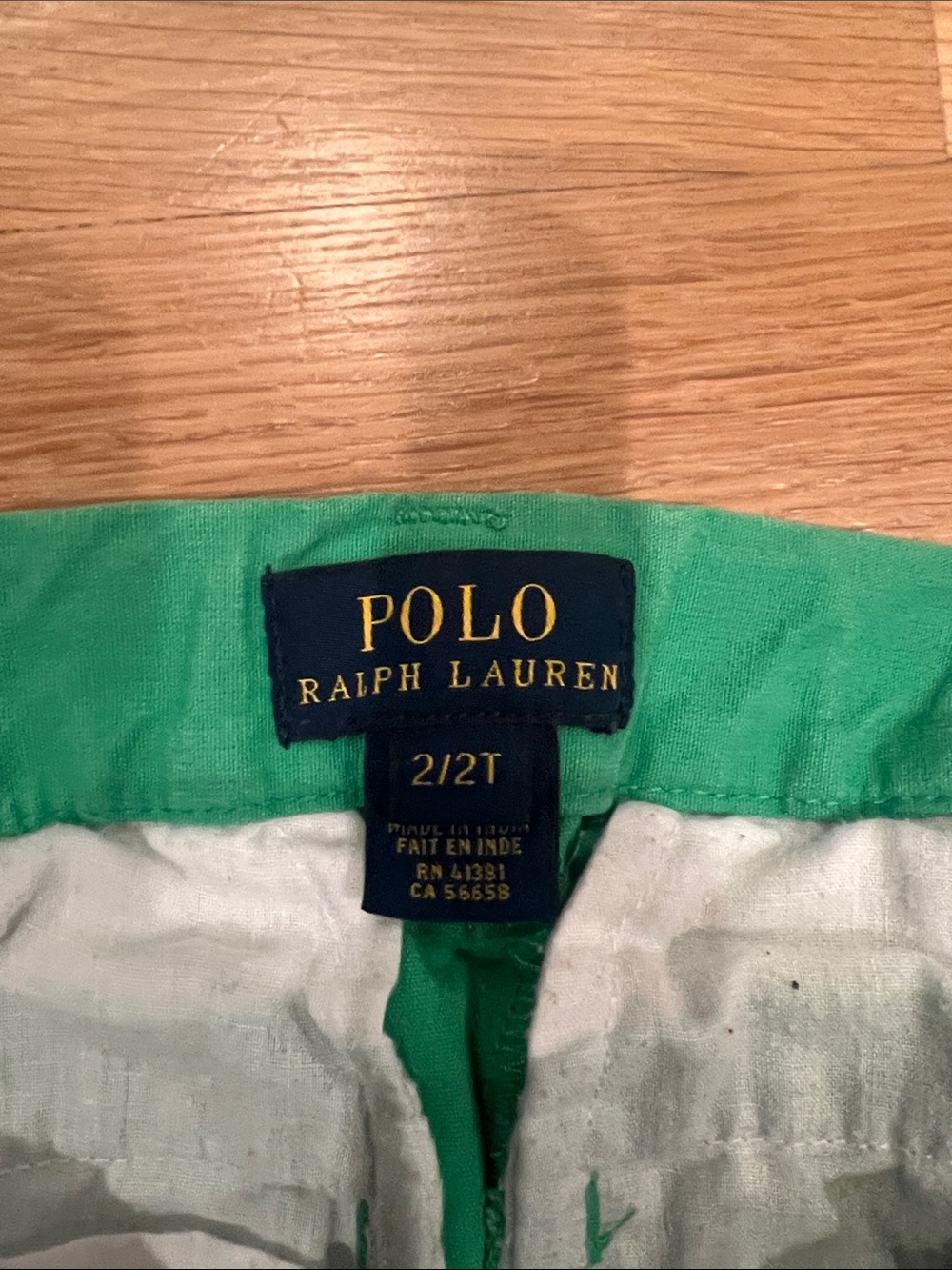 Polo by Ralph Lauren Kids Green Chino Pants - Size 2T - Picture 2 of 5